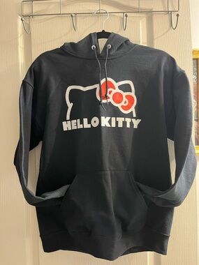 Sanrio Hello Kitty Black Hoodie with Red Bow Size M